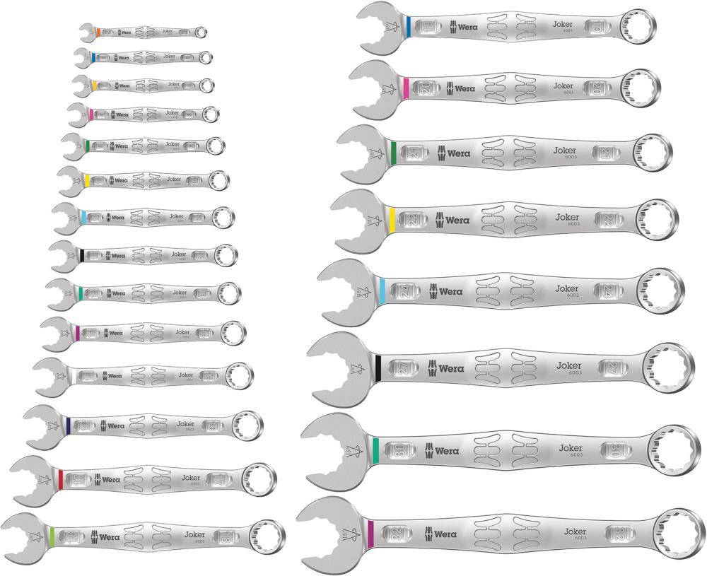 Ringmaulschlüssel-Satz Joker 5,5-32mm 22-teilig im Karton Wera - Artikel: 4013288221087