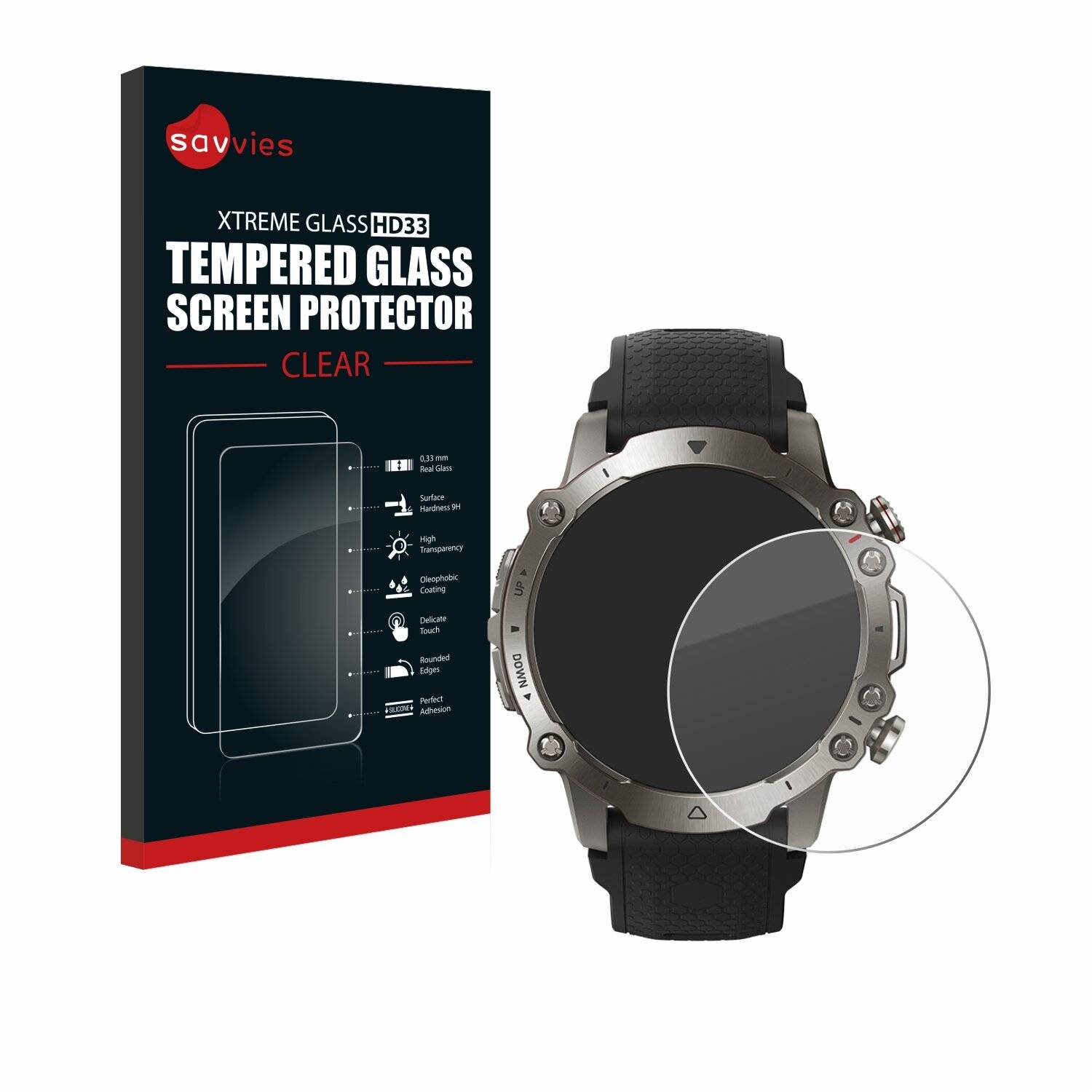 Savvies Clear Schutzglas für Huami Amazfit