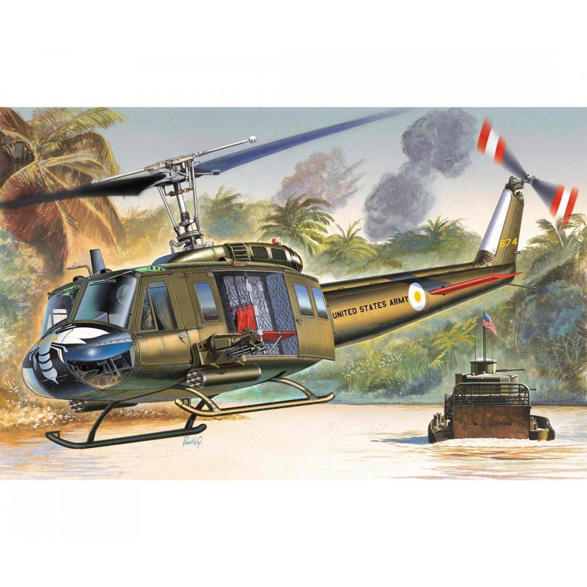101247 - Modellbausatz,1:72 UH-1D Slick, ab 14 Jahren