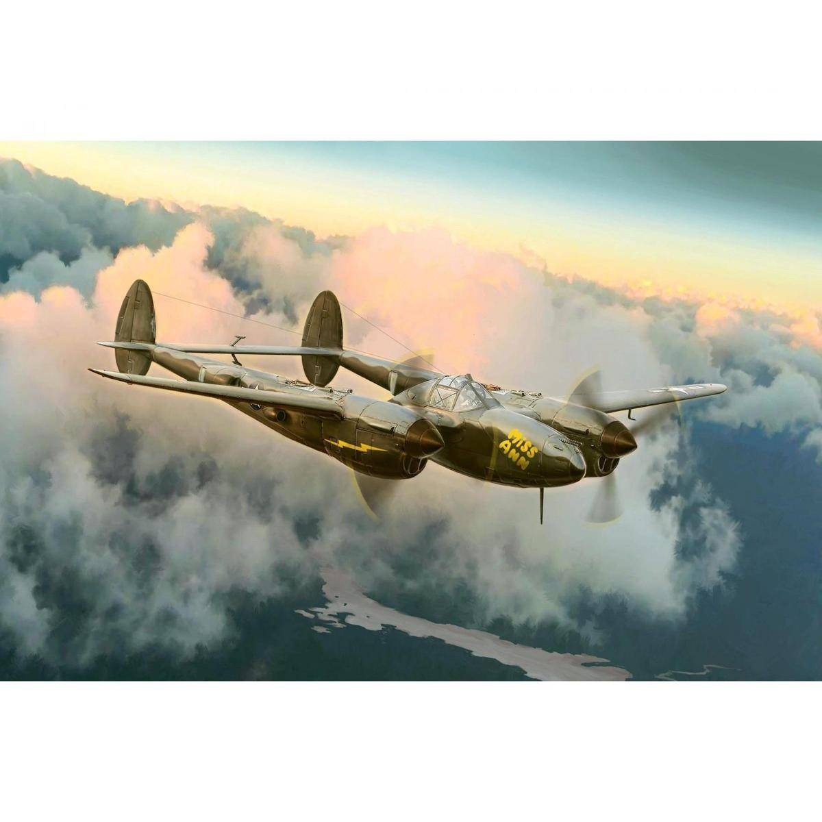 1446 - Modellbausatz,1:72 US P-38J Lightning, ab 14 Jahren