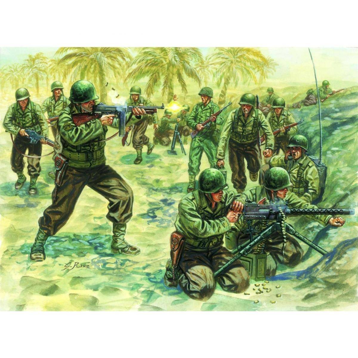 6120 - Modellbausatz,1:72 WWII Amerikanische Infanterie