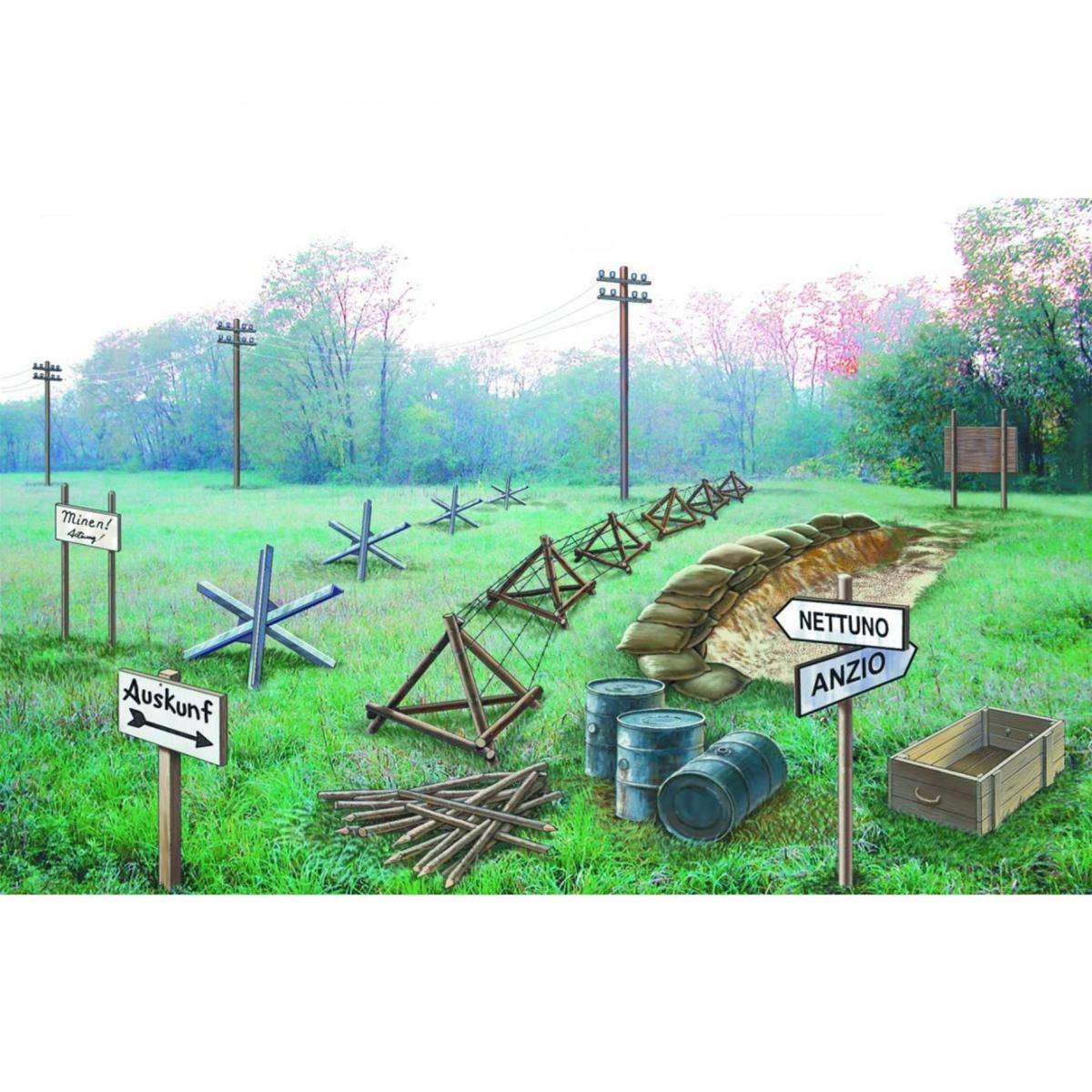6049 - Modellbausatz,1:72 Zubehör Schlachtfeld WWII