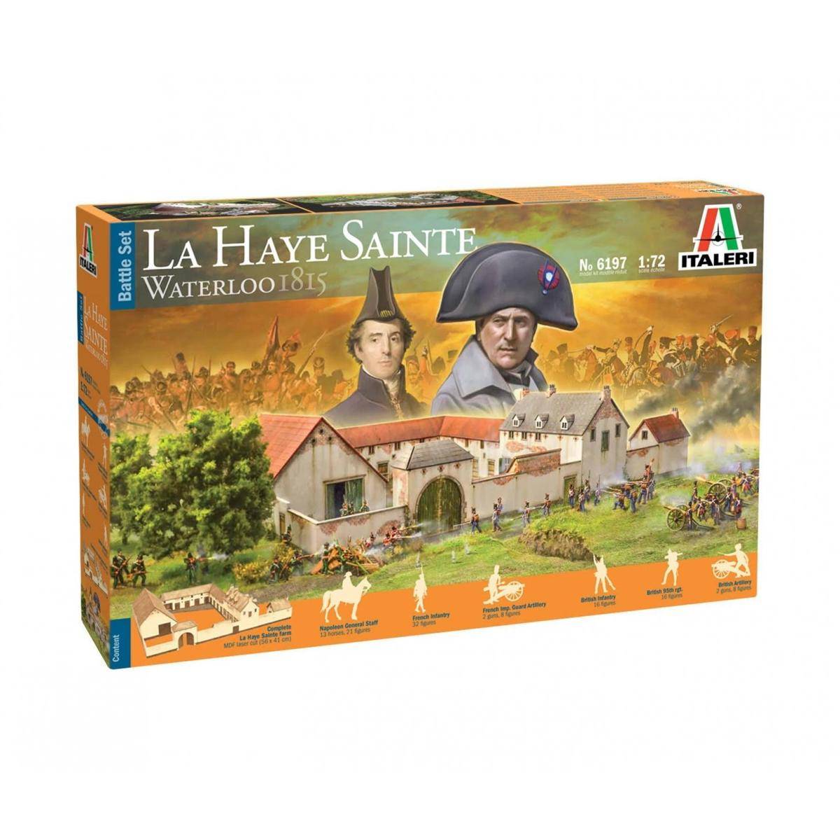 Modellbausatz,1:72 Battle-Set Waterloo La Haye Sainte