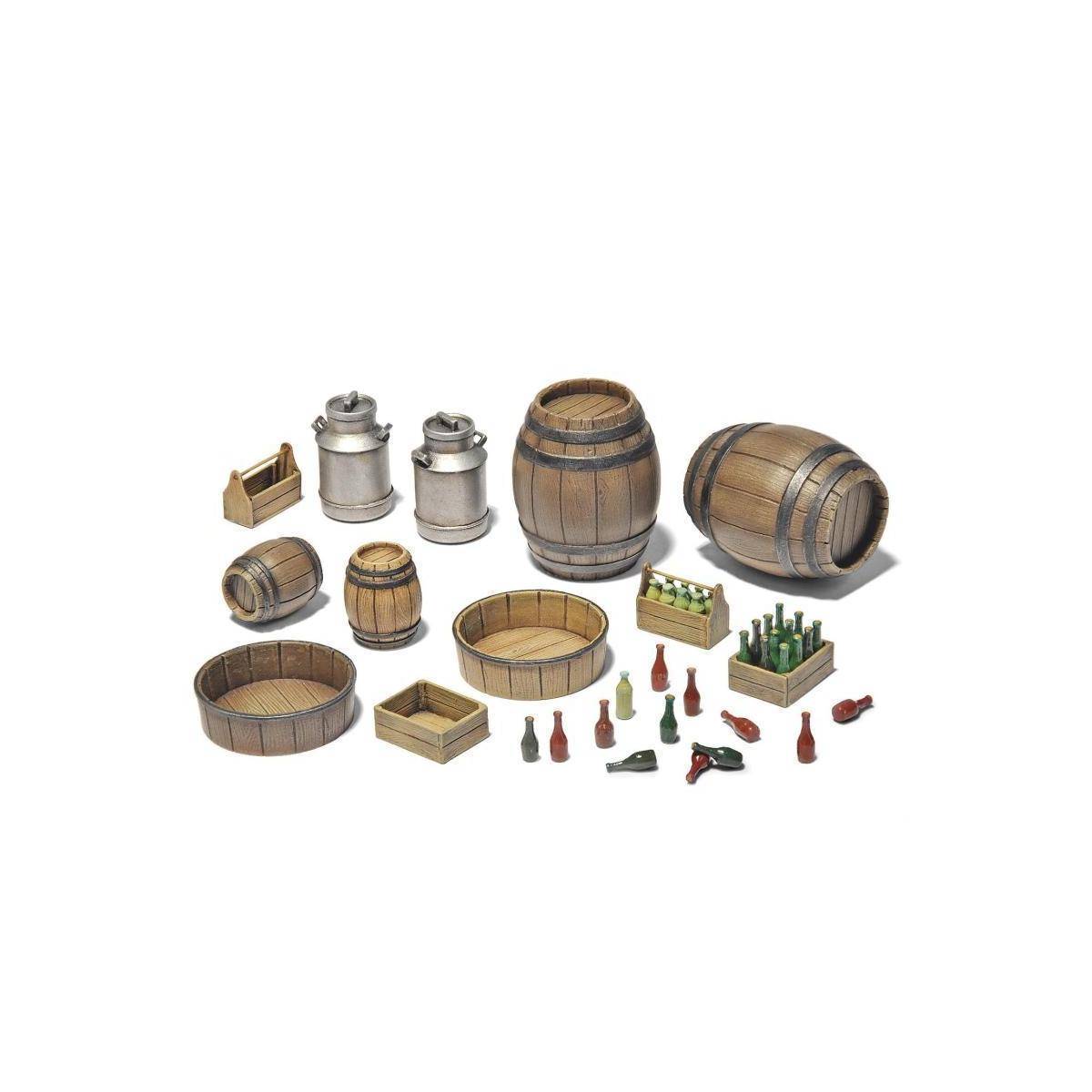 35550 - Modellbausatz,1:35 Holzfässer Zubehör