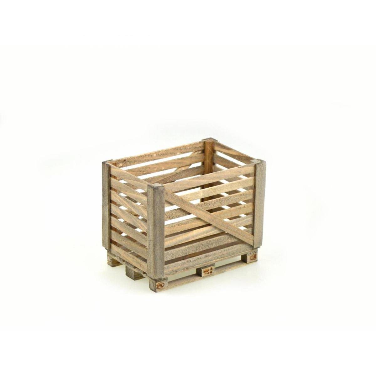 907609 - Modellbausatz,1:14 Holzgitterbox auf Europalette