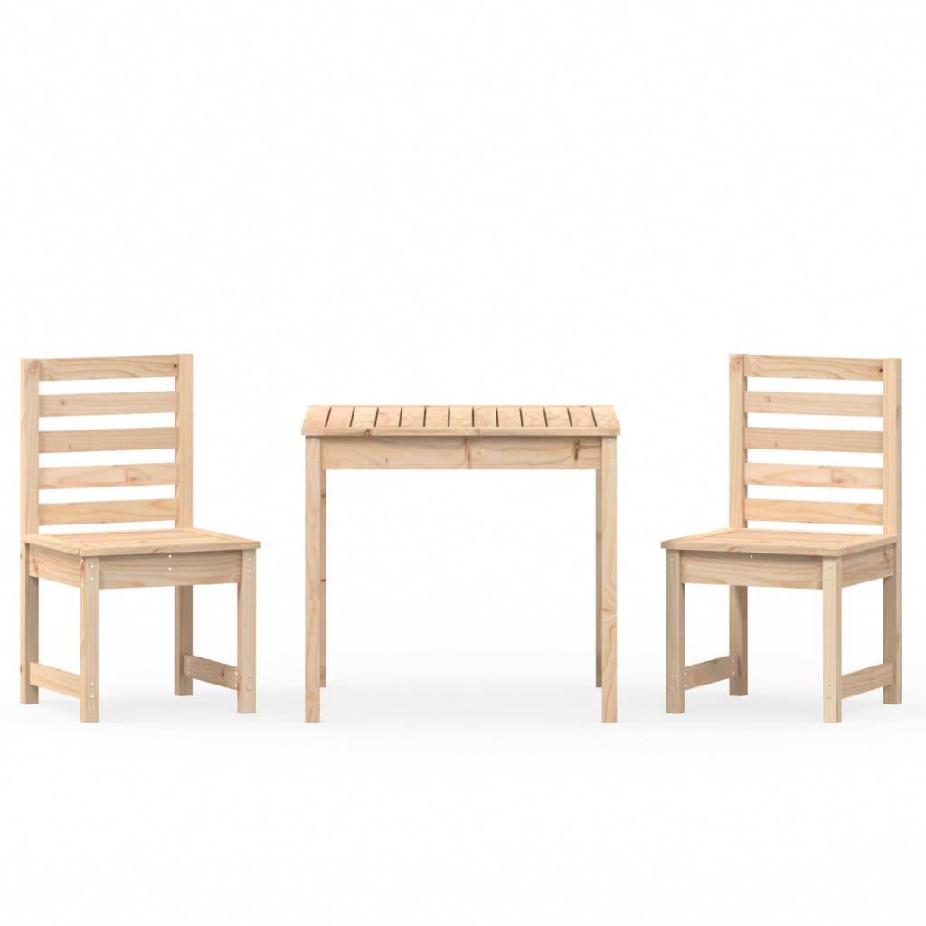 vidaXL 3-tlg. Garten-Bistro-Set Massivholz Kiefer
