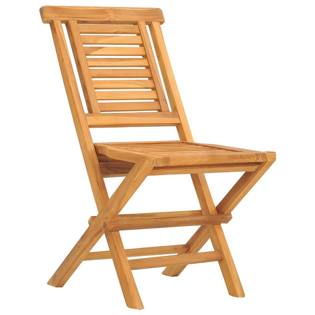 vidaXL Gartenstühle 8 Stk. Klappbar 47x63x90 cm Massivholz Teak