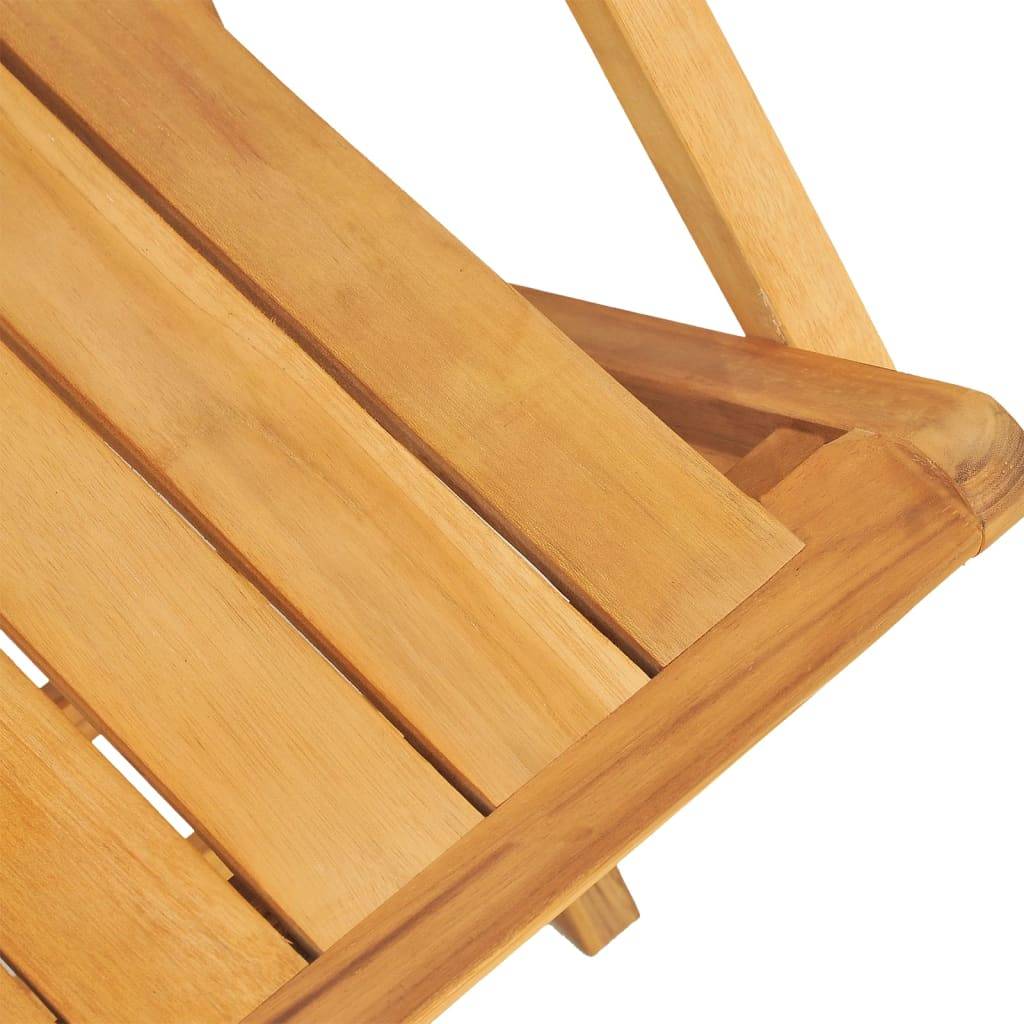 vidaXL Gartenstühle 4 Stk. Klappbar 55x61x90 cm Massivholz Teak