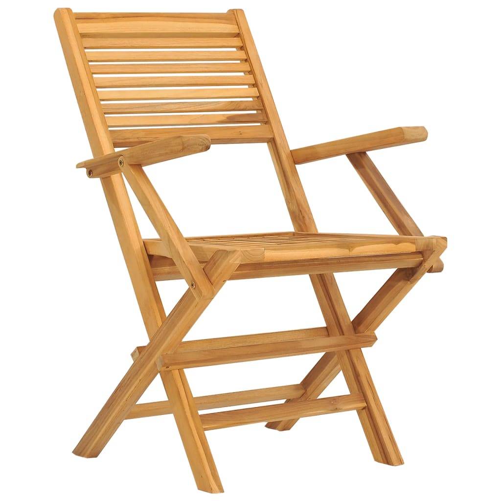 vidaXL Gartenstühle 8 Stk. Klappbar 55x62x90 cm Massivholz Teak