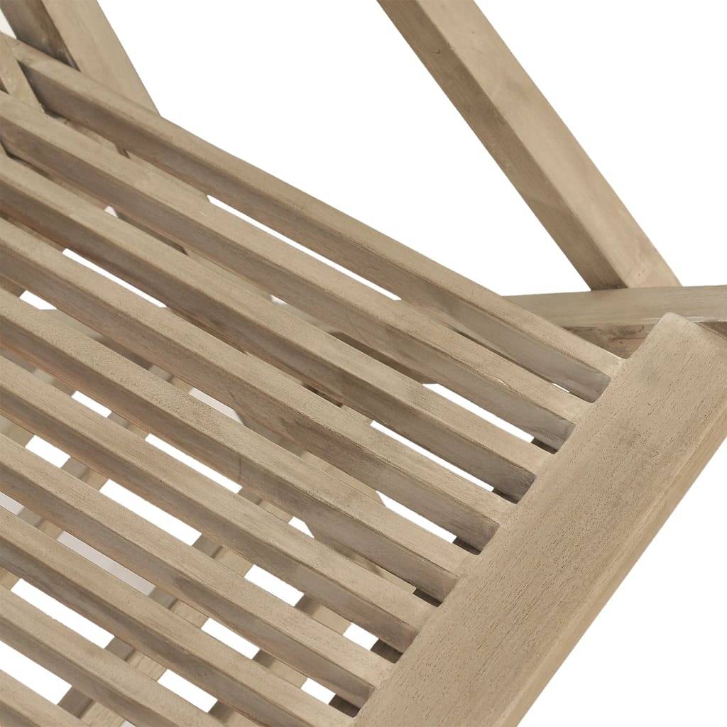 vidaXL Gartenstühle 8 Stk. Klappbar Grau 56x61x89 cm Massivholz Teak