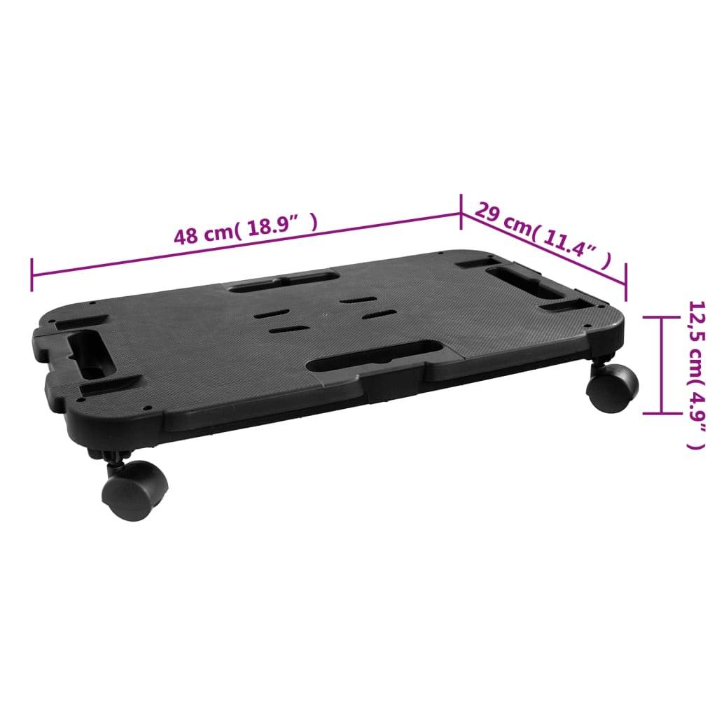 vidaXL Transportroller 5 Stk. Schwarz Polypropylen 200 kg