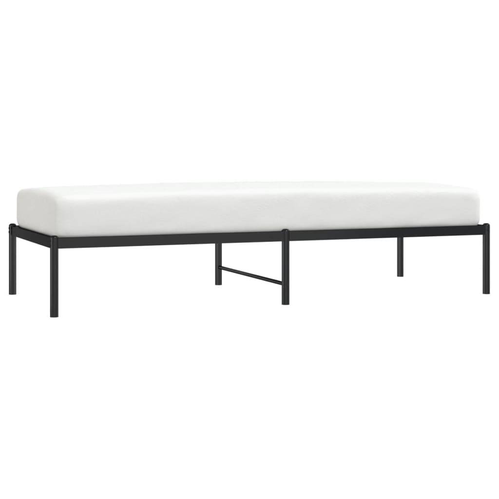 vidaXL Bettgestell Metall Schwarz 75x190 cm
