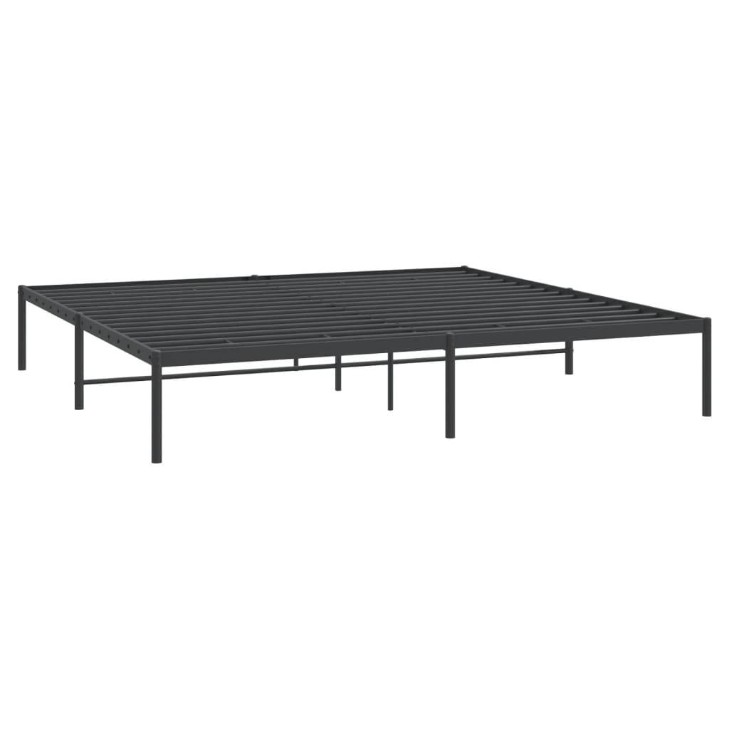 vidaXL Bettgestell Metall Schwarz 180x200 cm