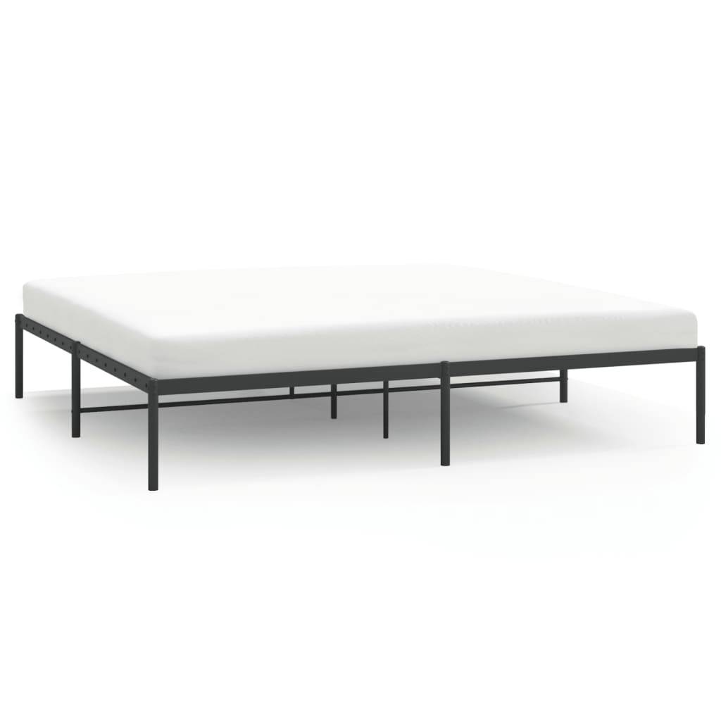 vidaXL Bettgestell Metall Schwarz 180x200 cm