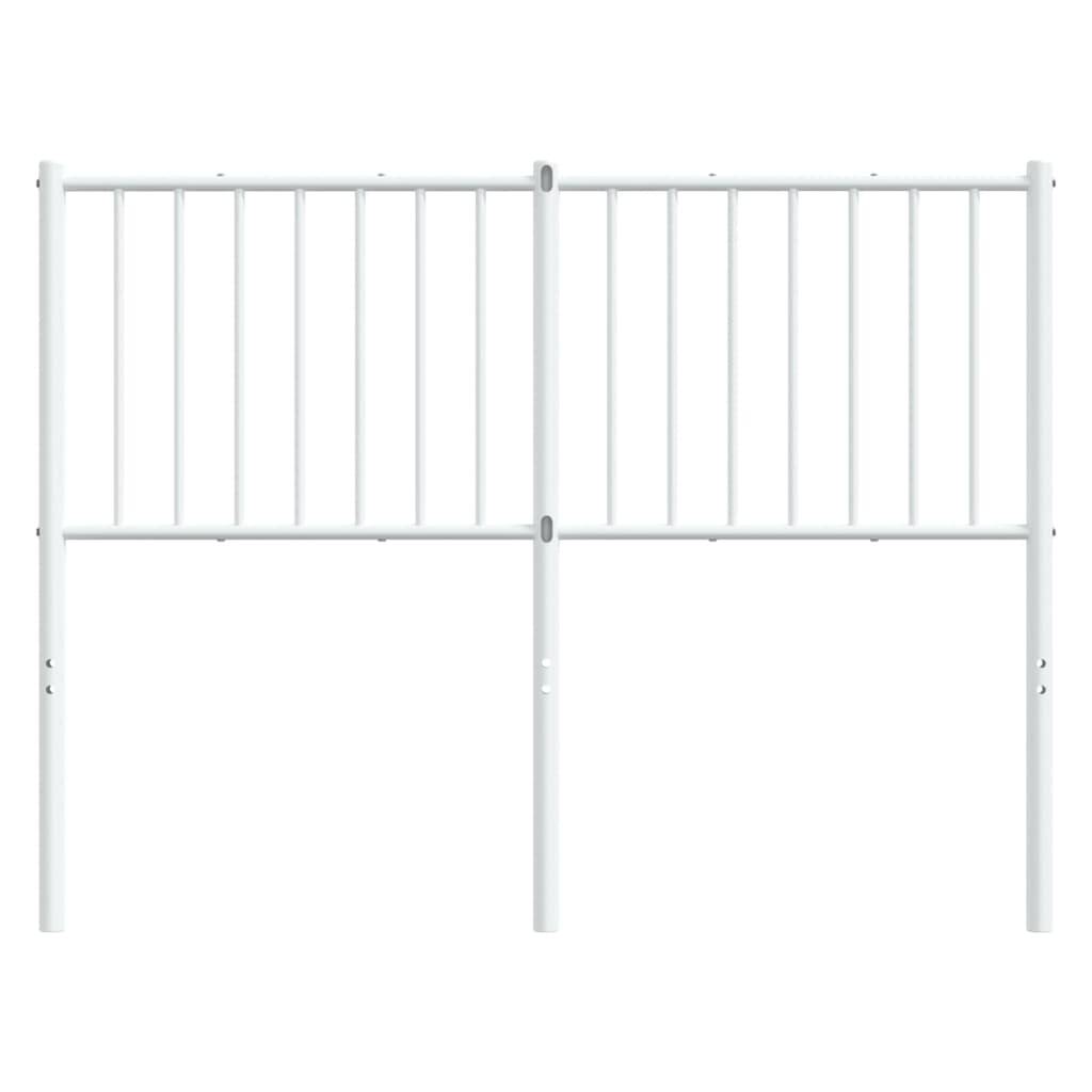 vidaXL Kopfteil Metall Weiß 120 cm