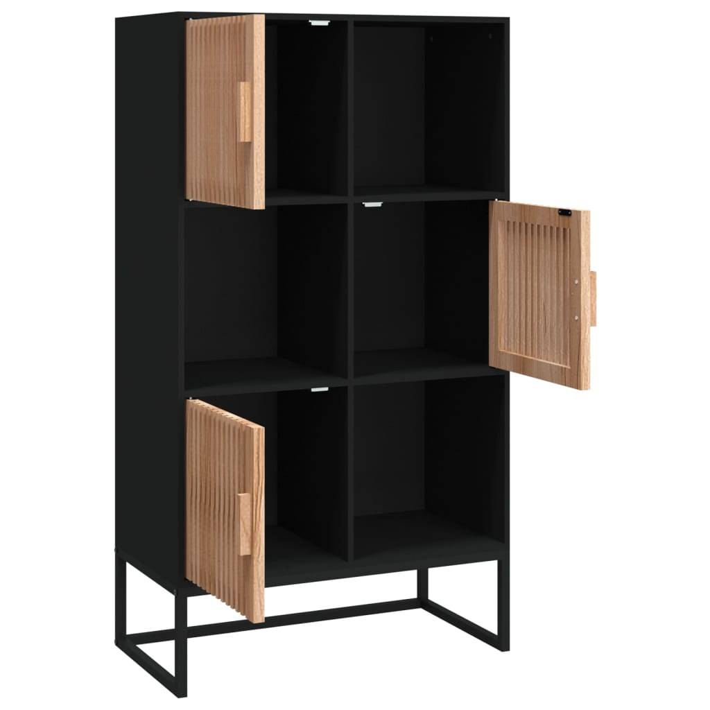 vidaXL Highboard Schwarz 70x35x125 cm Holzwerkstoff