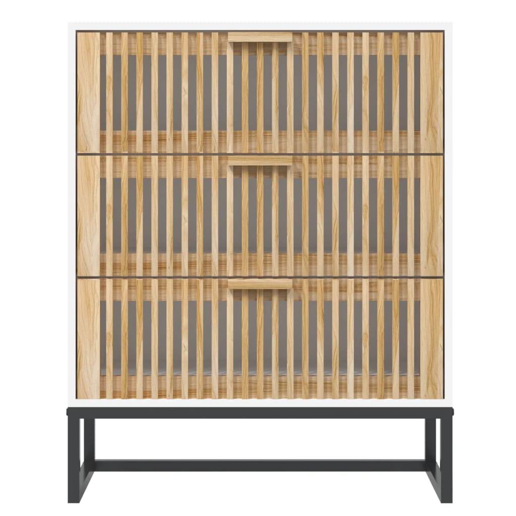 vidaXL Sideboard Weiß 60x30x75 cm Holzwerkstoff