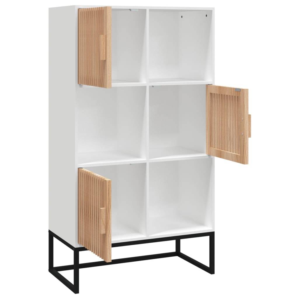 vidaXL Highboard Weiß 70x35x125 cm Holzwerkstoff