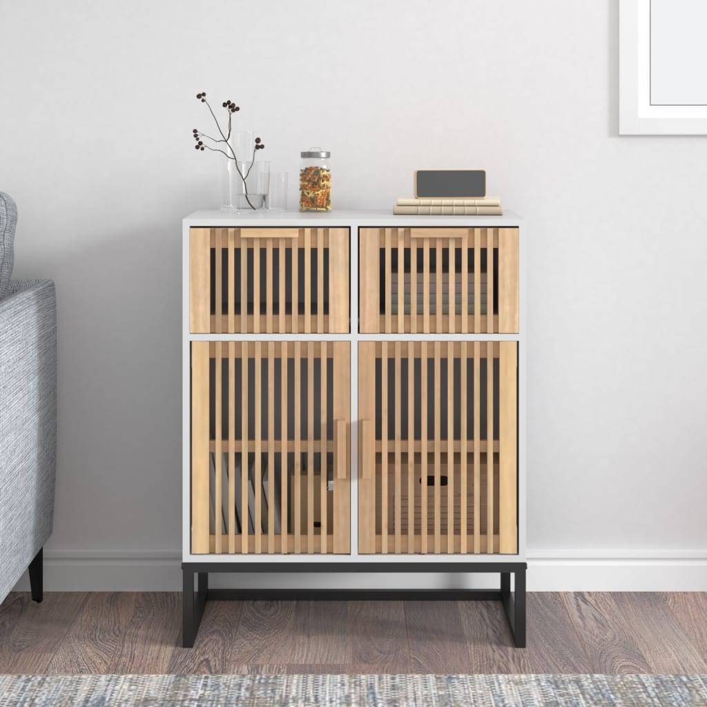 vidaXL Sideboard Weiß 60x30x75 cm Holzwerkstoff