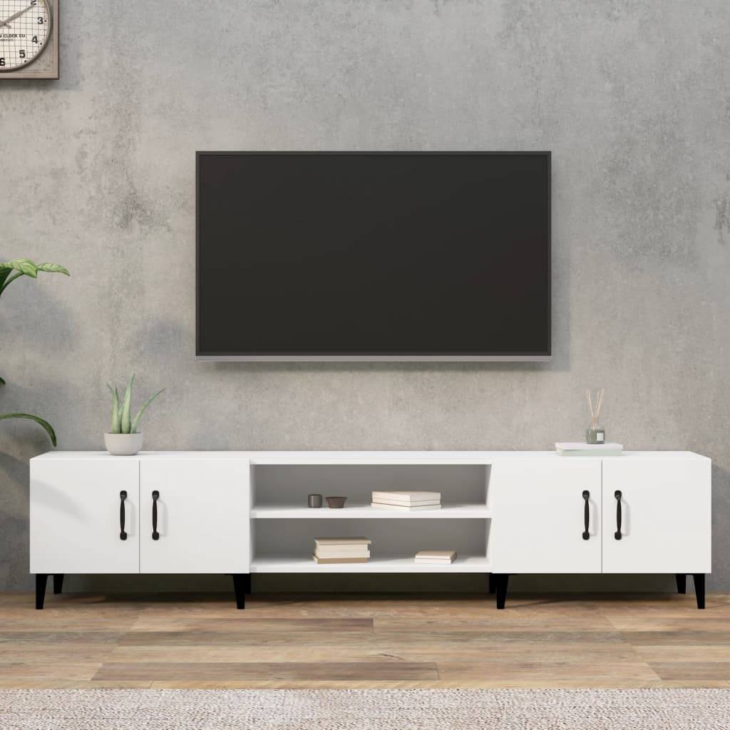vidaXL TV-Schrank Weiß 180x31,5x40 cm Holzwerkstoff