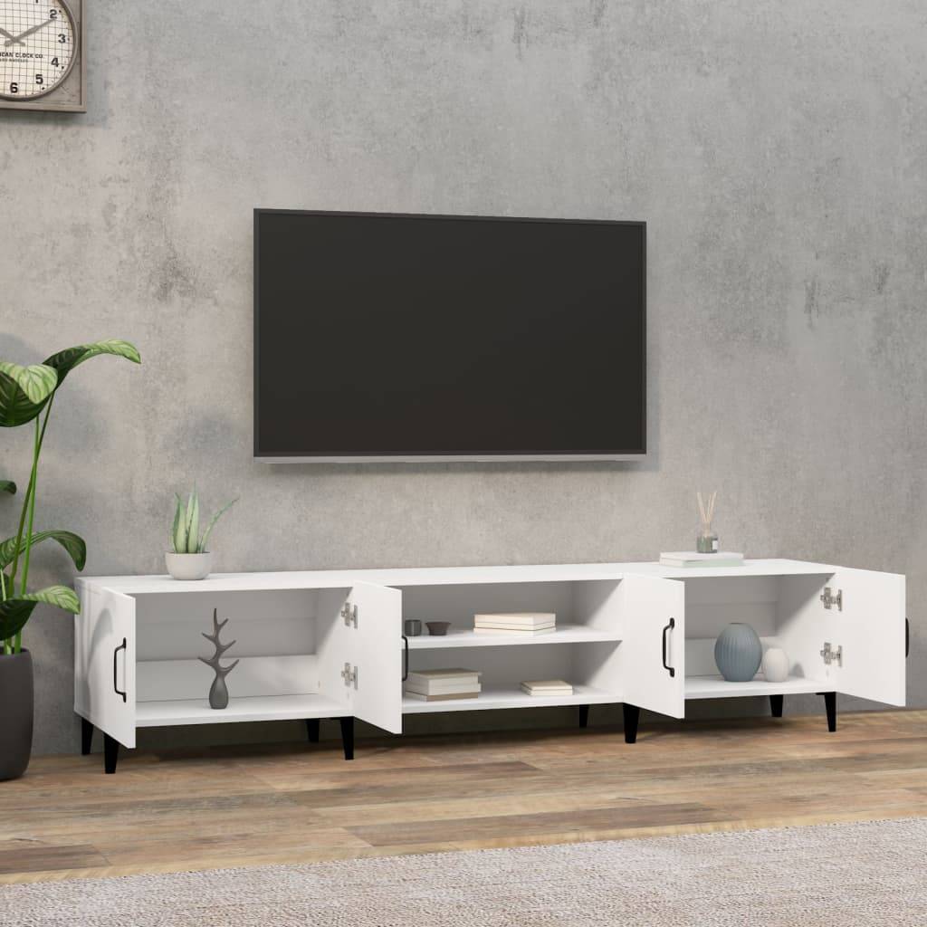 vidaXL TV-Schrank Weiß 180x31,5x40 cm Holzwerkstoff