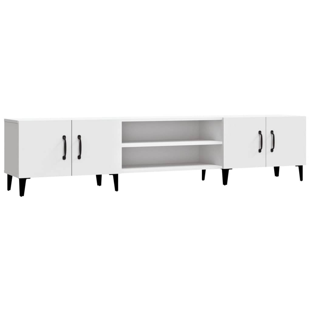vidaXL TV-Schrank Weiß 180x31,5x40 cm Holzwerkstoff