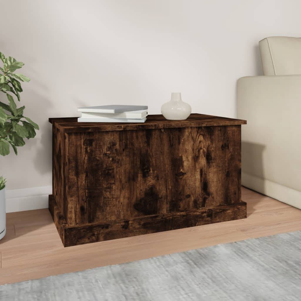 vidaXL Truhe Räuchereiche 70x40x38 cm Holzwerkstoff