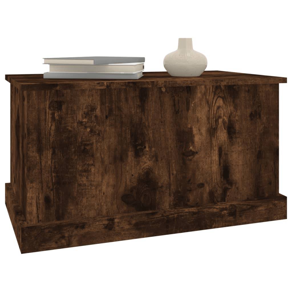 vidaXL Truhe Räuchereiche 70x40x38 cm Holzwerkstoff
