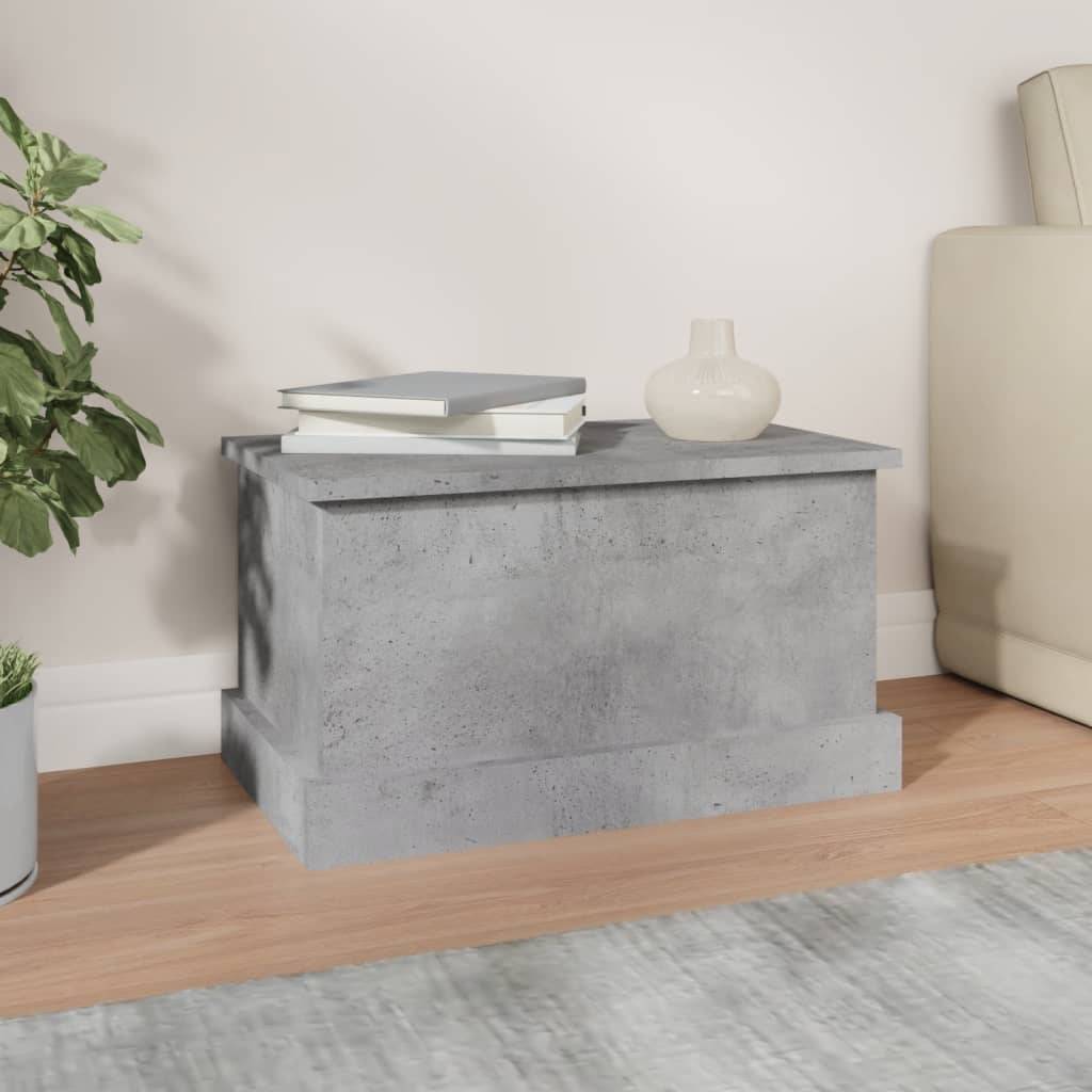 vidaXL Truhe Betongrau 50x30x28 cm Holzwerkstoff