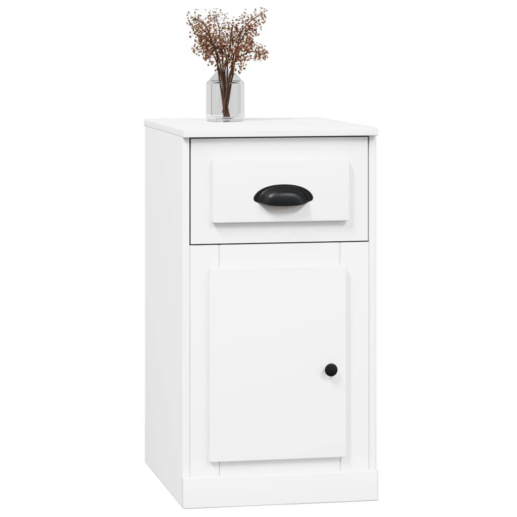 vidaXL Beistellschrank mit Schublade Weiß 40x50x75 cm Holzwerkstoff