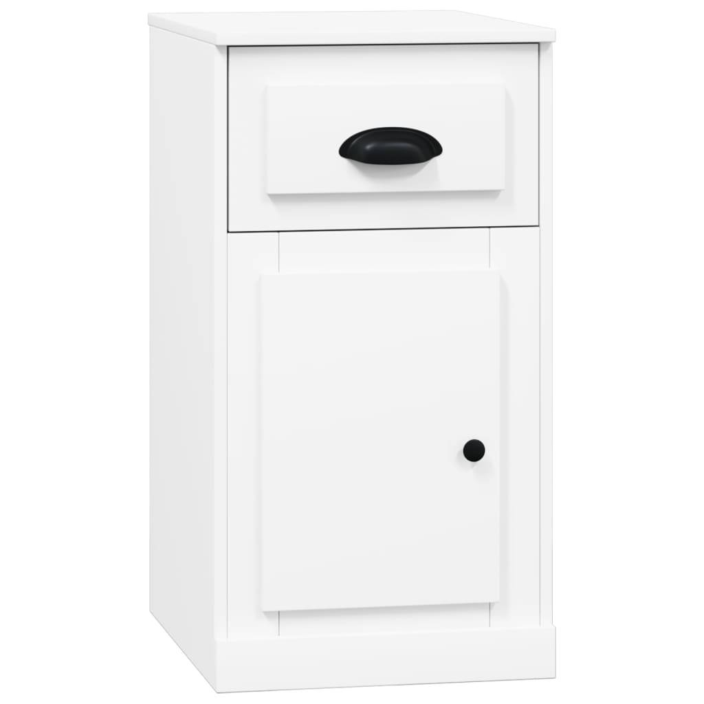 vidaXL Beistellschrank mit Schublade Weiß 40x50x75 cm Holzwerkstoff