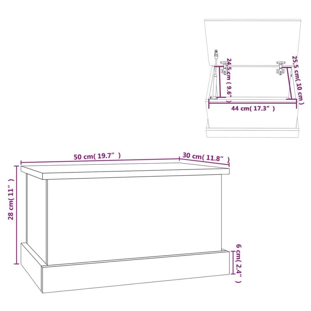 vidaXL Truhe Sonoma-Eiche 50x30x28 cm Holzwerkstoff