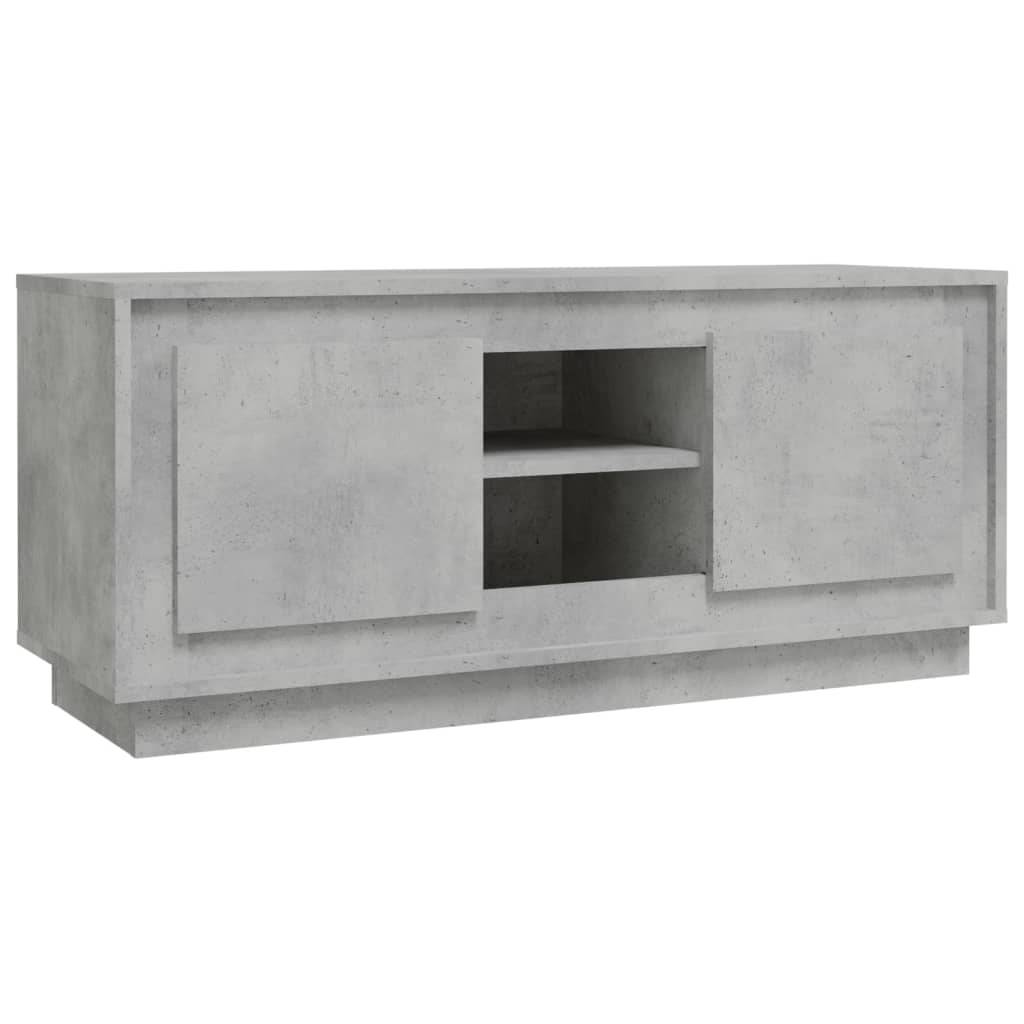 vidaXL TV-Schrank Betongrau 102x35x45 cm Holzwerkstoff
