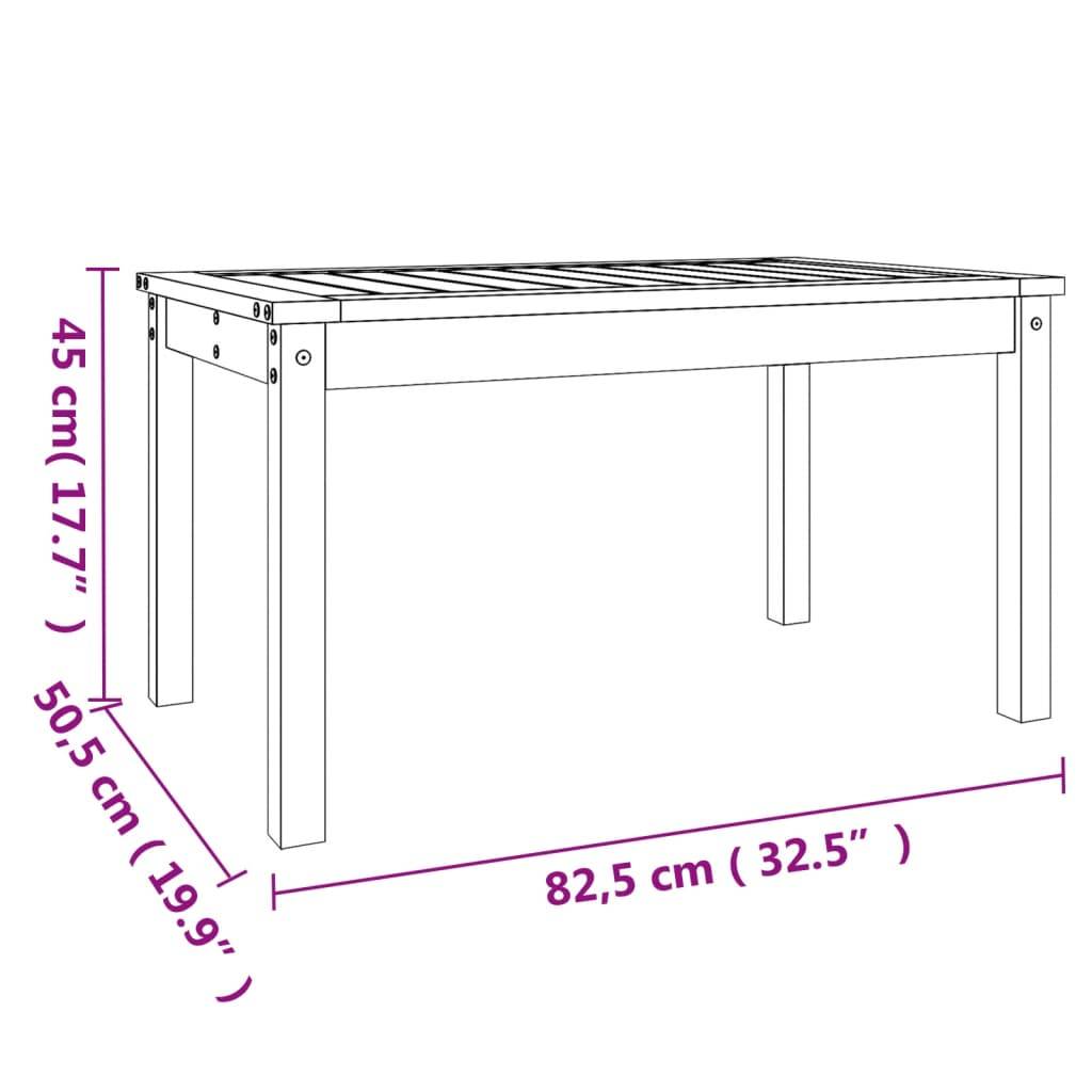 vidaXL Gartentisch 82,5x50,5x45 cm Massivholz Douglasie