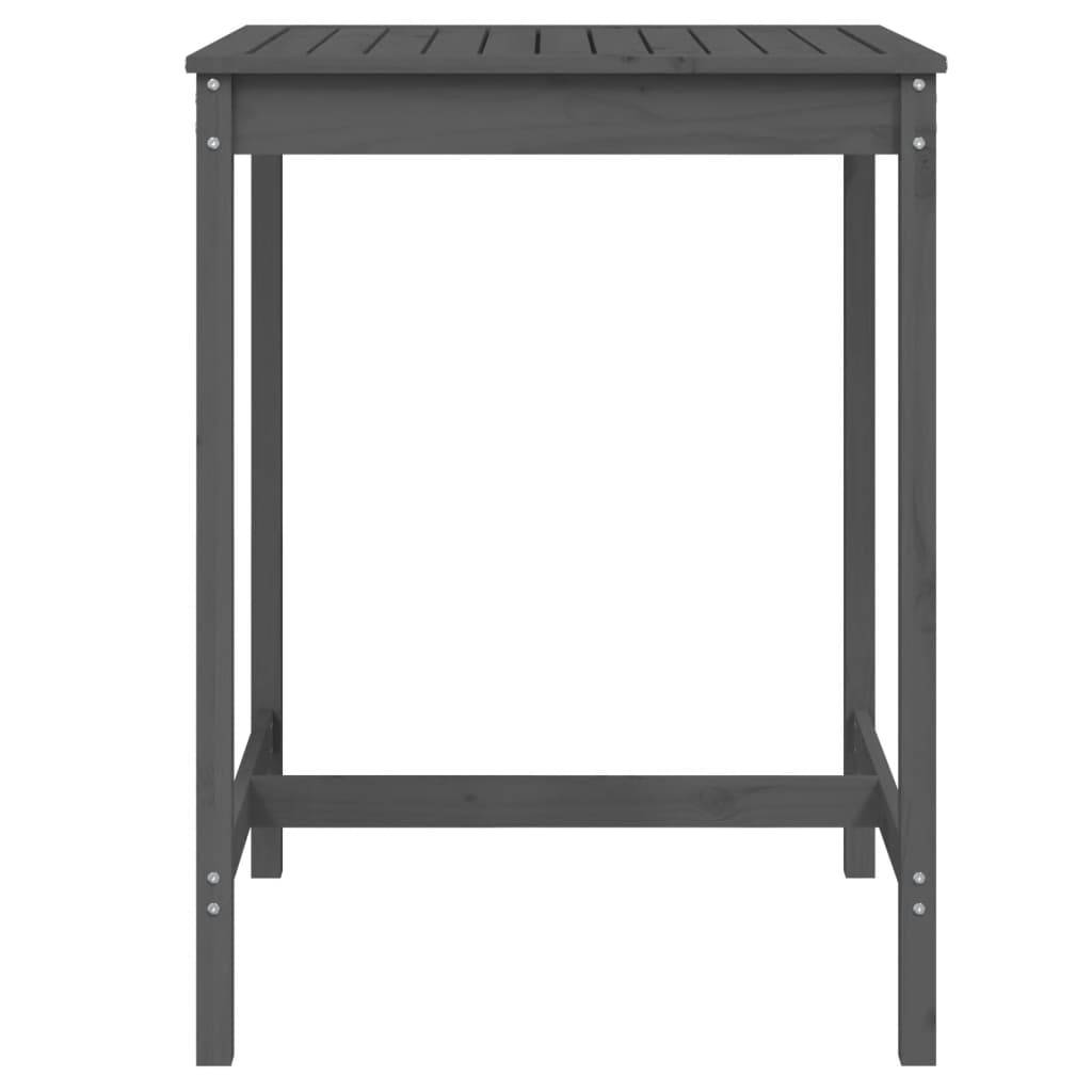 vidaXL Gartentisch Grau 82,5x82,5x110 cm Massivholz Kiefer
