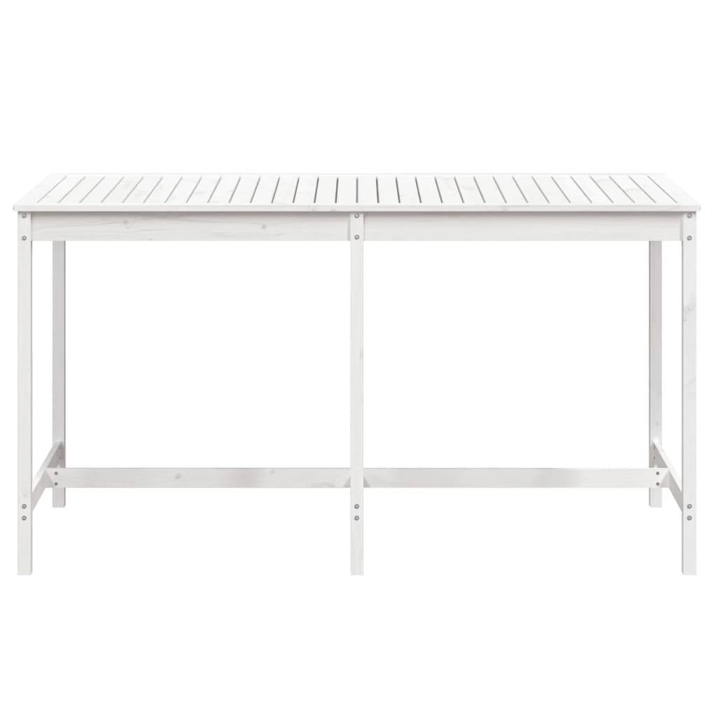 vidaXL Gartentisch Weiß 203,5x90x110 cm Massivholz Kiefer