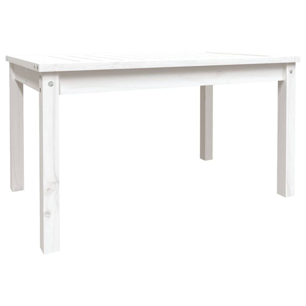 vidaXL Gartentisch Weiß 82,5x50,5x45 cm Massivholz Kiefer