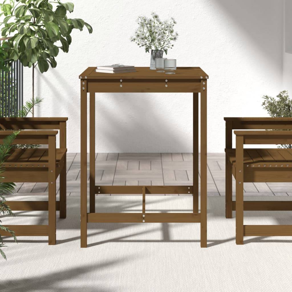 vidaXL Gartentisch Honigbraun 82,5x82,5x110 cm Massivholz Kiefer