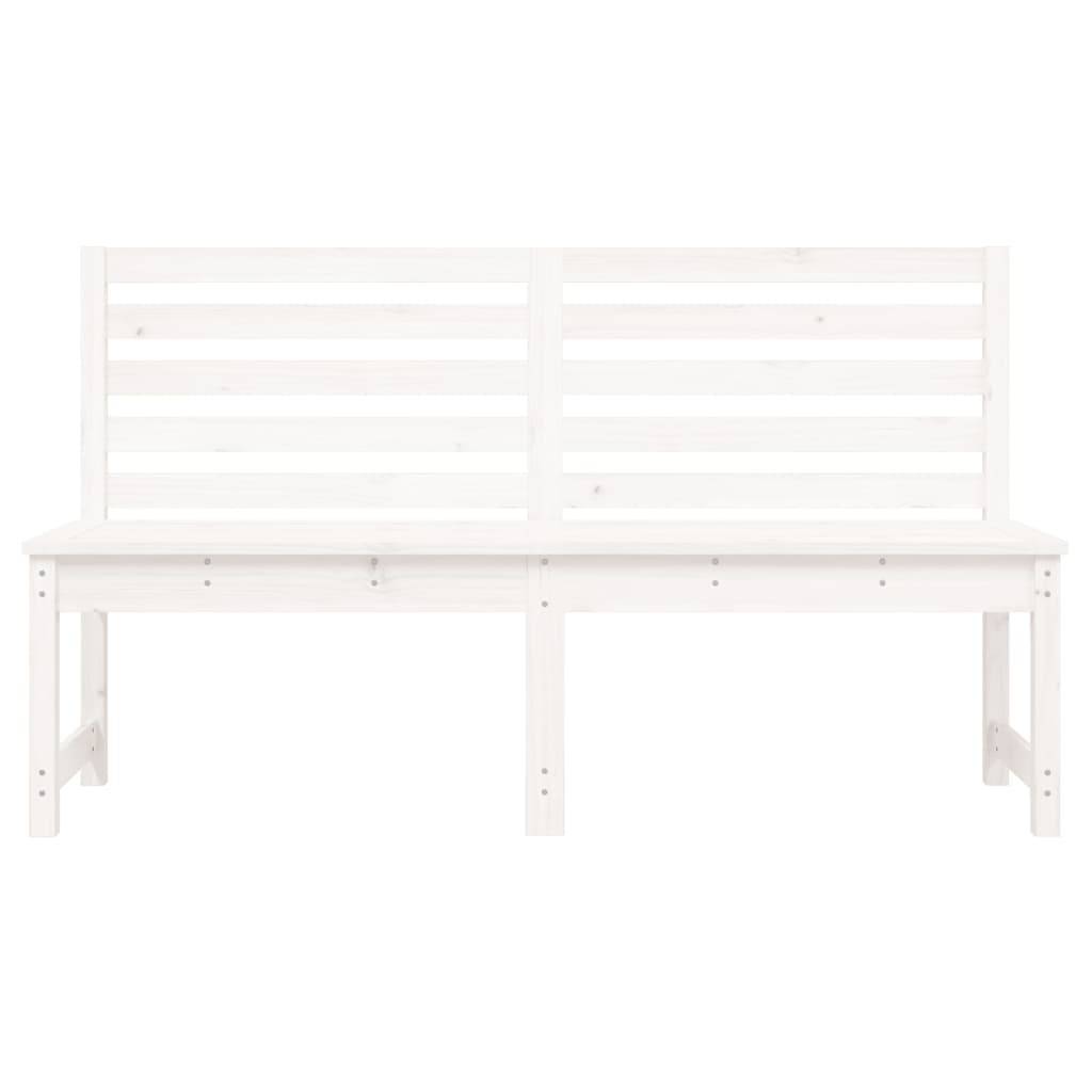 vidaXL Gartenbank Weiß 157,5 cm Massivholz Kiefer