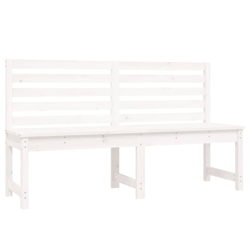 vidaXL Gartenbank Weiß 157,5 cm Massivholz Kiefer