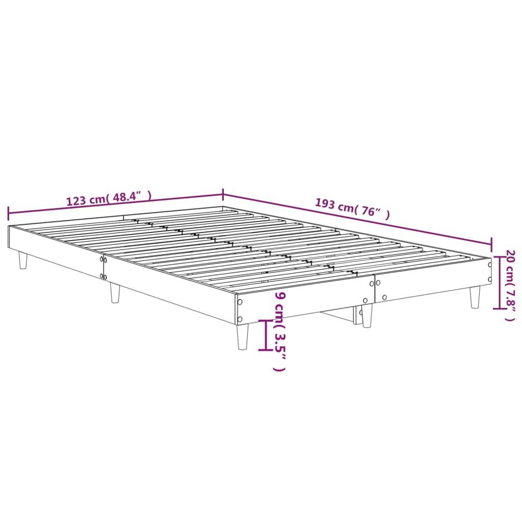 vidaXL Bettgestell Schwarz 120x190 cm Holzwerkstoff