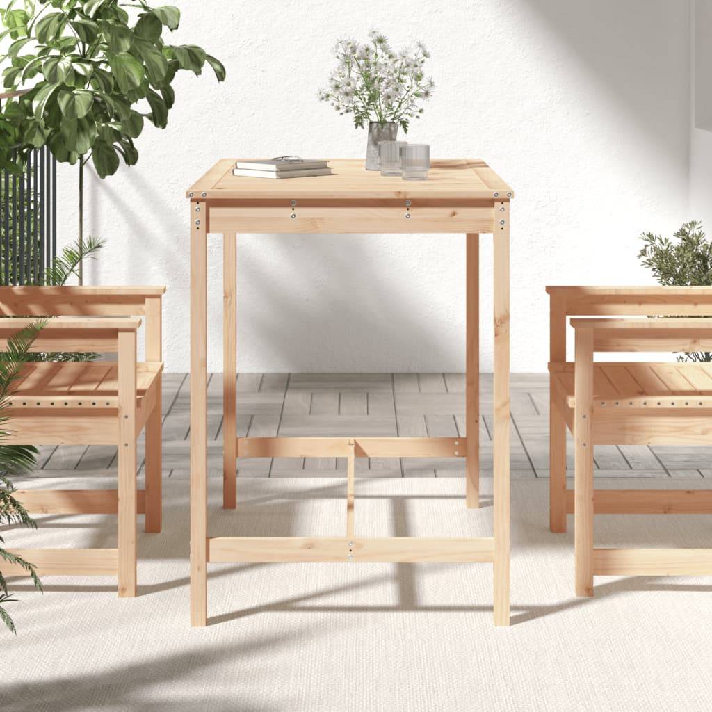 vidaXL Gartentisch 121x82,5x110 cm Massivholz Kiefer