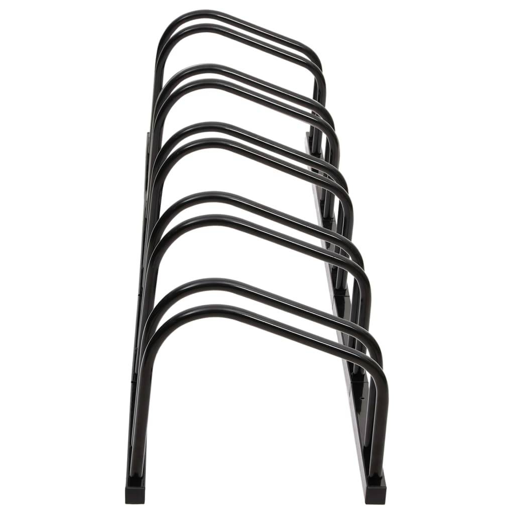 vidaXL Fahrradständer für 5 Fahrräder Schwarz Stahl