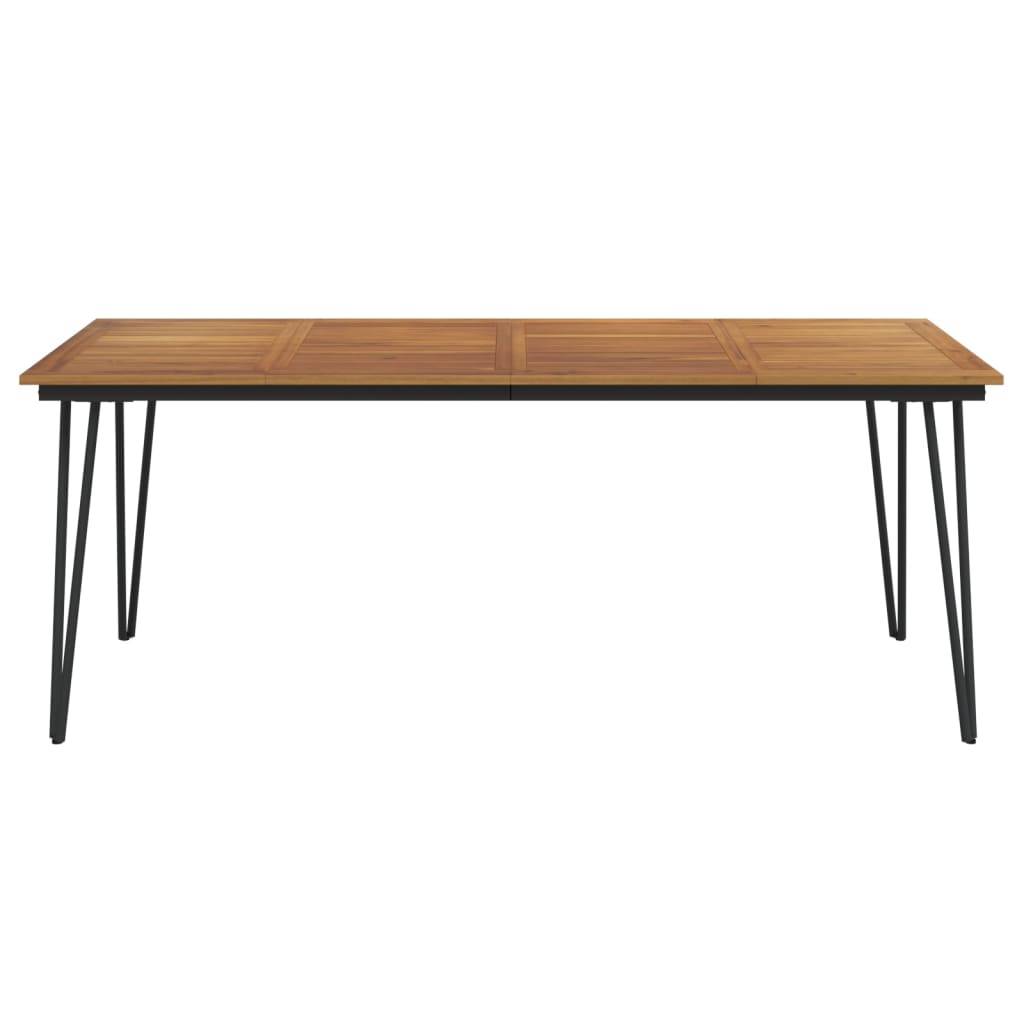 vidaXL Gartentisch Haarnadel-Tischbeine 200x90x75 cm Akazie Massivholz