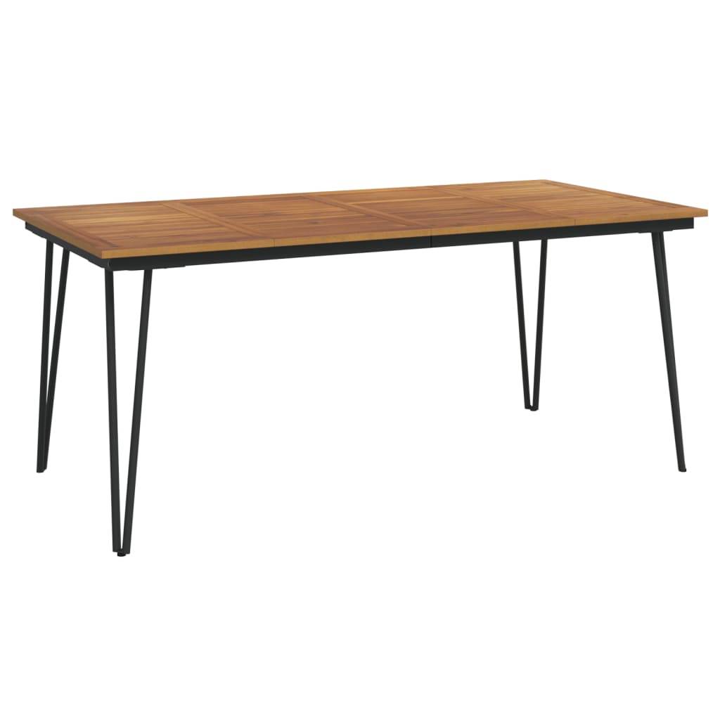 vidaXL Gartentisch Haarnadel-Tischbeine 180x90x75 cm Akazie Massivholz