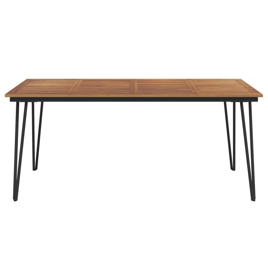 vidaXL Gartentisch Haarnadel-Tischbeine 180x90x75 cm Akazie Massivholz