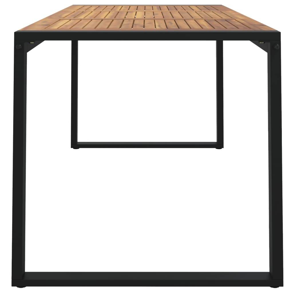 vidaXL Gartentisch mit Beinen in U-Form 160x80x75 cm Massivholz Akazie