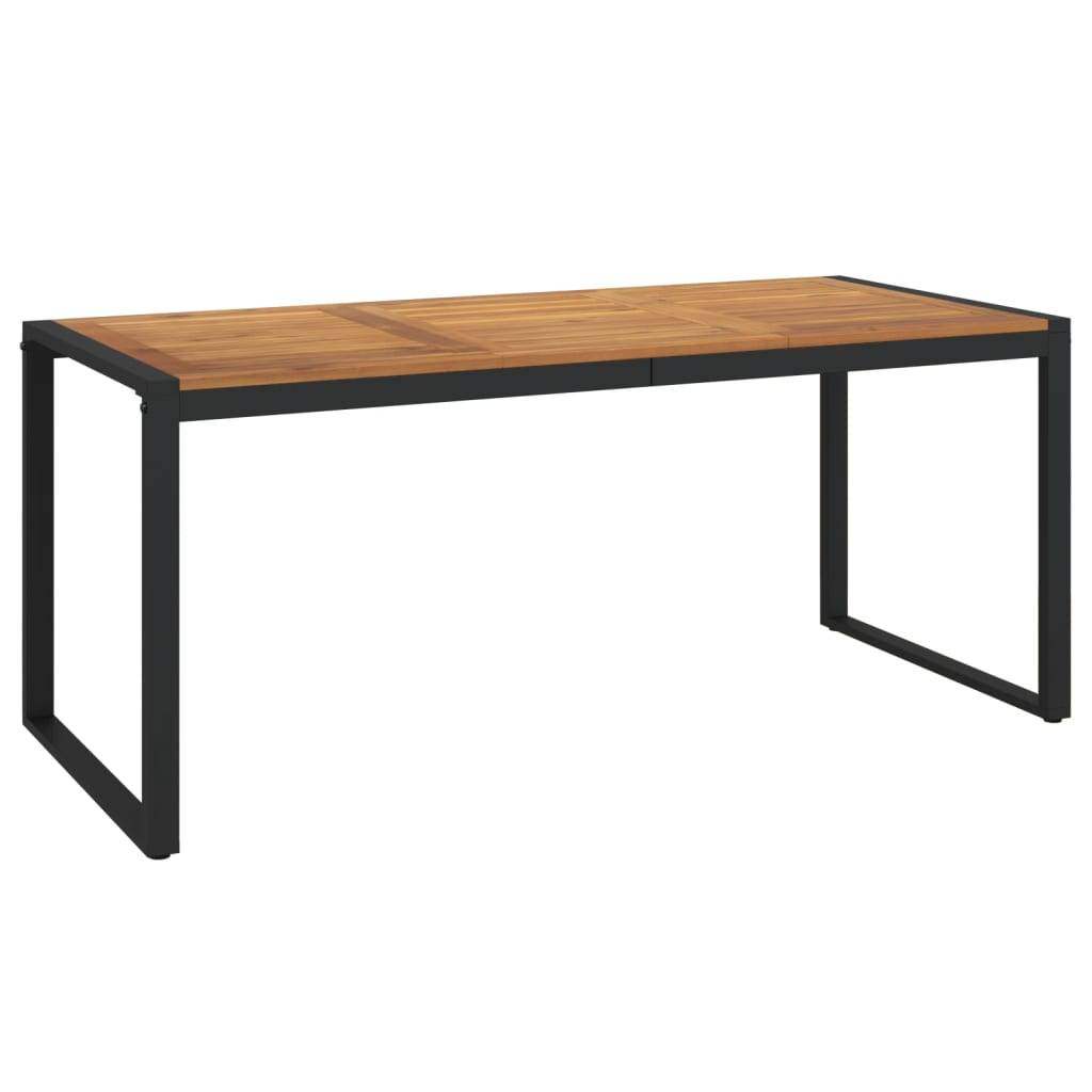 vidaXL Gartentisch mit Gestell U-Form 180x90x75 cm Akazie Massivholz
