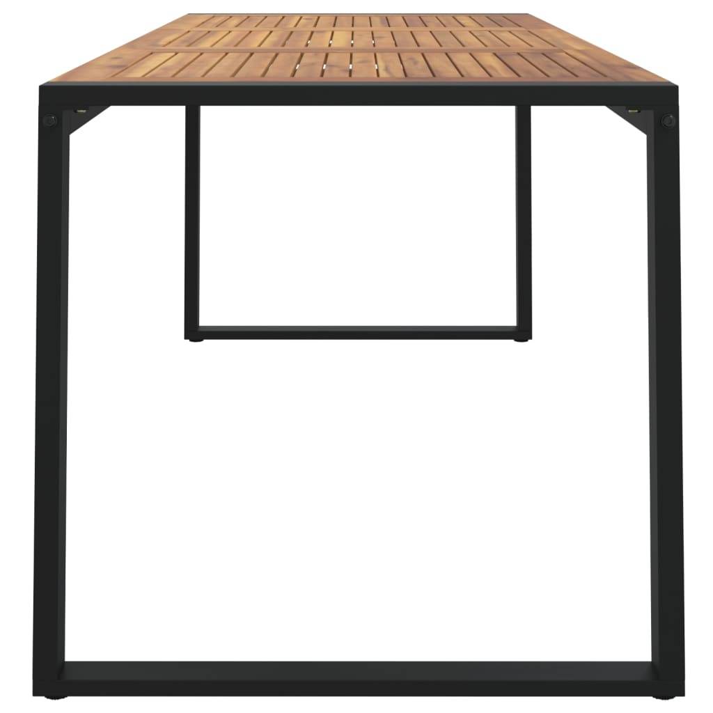vidaXL Gartentisch mit Gestell U-Form 180x90x75 cm Akazie Massivholz
