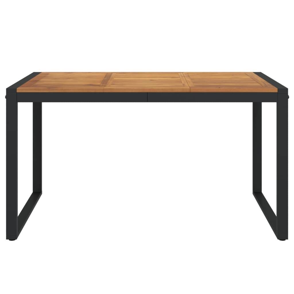 vidaXL Gartentisch mit Beinen in U-Form 140×80×75 cm Massivholz Akazie